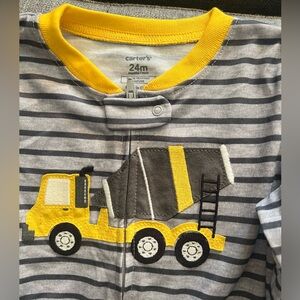 Carters zip up footie